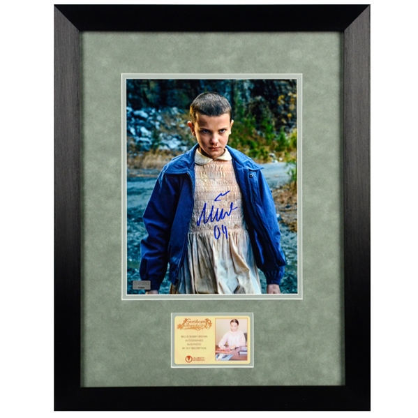 Millie Bobby Brown Autographed Stranger Things Eleven 8x10 Framed Photo