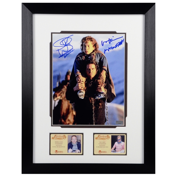 Warwick Davis, Val Kilmer Autographed Willow and Madmartigan 8x10 Framed Photo
