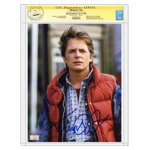 Michael J. Fox Autographed Back to the Future Marty McFly 8x10 Photo * CGC Signature Series