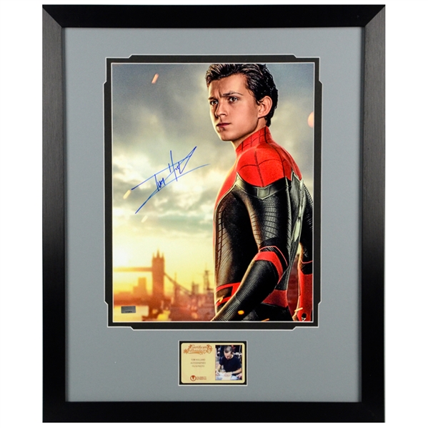 Tom Holland Autographed Spider-Man: Far From Home 11x14 Framed Photo