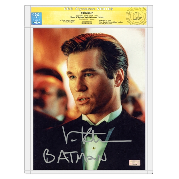 Val Kilmer Autographed Batman Forever Bruce Wayne 8x10 Photo * CGC Signature Series