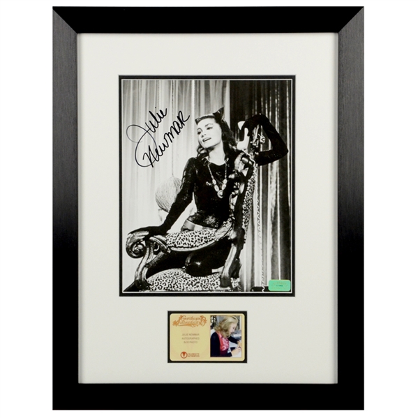 Julie Newmar Autographed Vintage Catwoman 8x10 Framed Photo