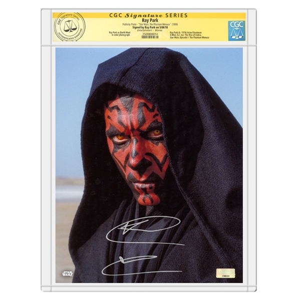 Ray Park Autographed Star Wars: The Phantom Menace Darth Maul 8x10 Photo * CGC Signature Series