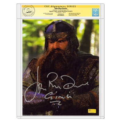 John Rhys-Davies Autographed The Lord of the Rings Gimli 8x10 Photo * CGC Signature Series