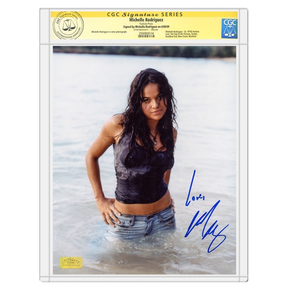 Michelle Rodriguez Autographed Lost Ana Lucia Cortez 8x10 Photo * CGC Signature Series