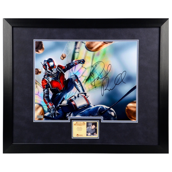 Paul Rudd Autographed Ant-Man Action 11x14 Framed Photo