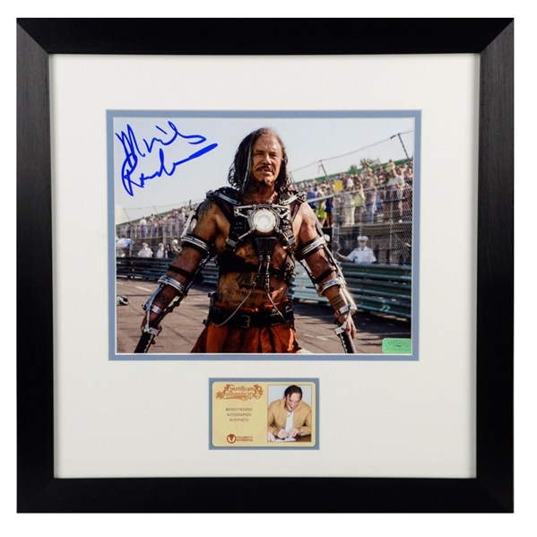 Mickey Rourke Autographed Marvels Iron Man 2 Whiplash 8x10 Framed Photo