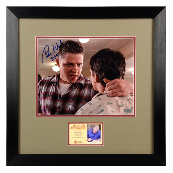 Thomas Wilson Autographed Back to the Future Biff 8x10 Framed Scene Photo