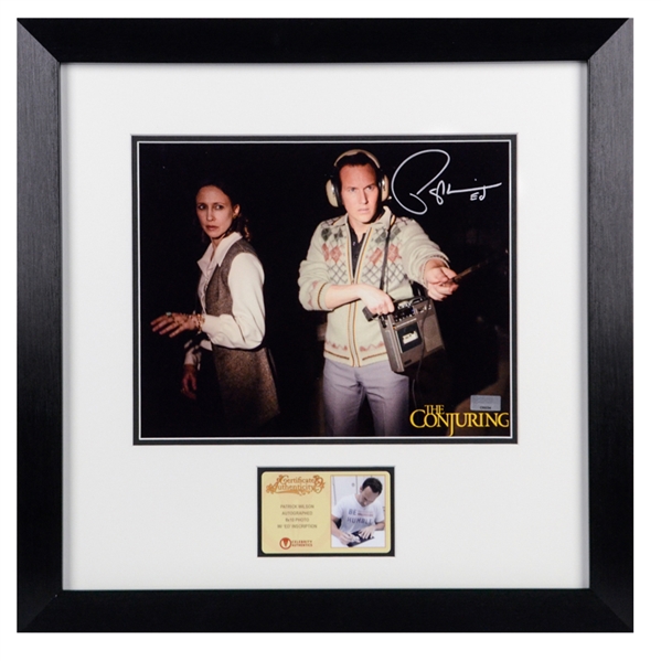 Patrick Wilson Autographed The Conjuring Ed and Lorraine Warren EVP 8x10 Framed Scene Photo