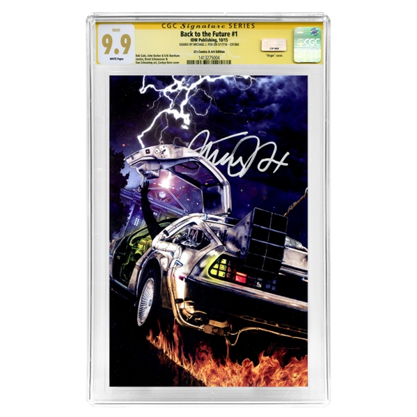 Michael J. Fox Autographed 2015 Back to the Future #1 CGC Signature Series 9.9 Mint with Corbyn Kern Variant Cover