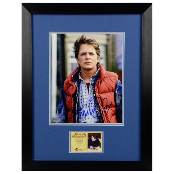 Michael J. Fox Autographed Back to the Future Marty McFly 8x10 Framed Photo