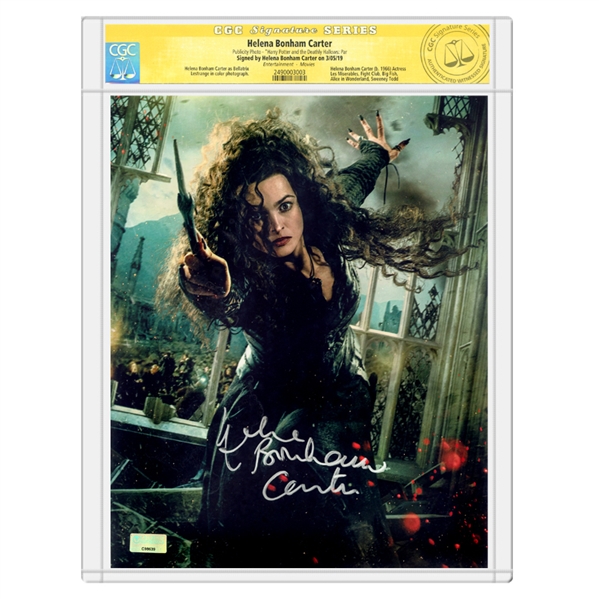 Helena Bonham Carter Autographed Harry Potter Bellatrix Lestrange 8x10 Photo * CGC Signature Series