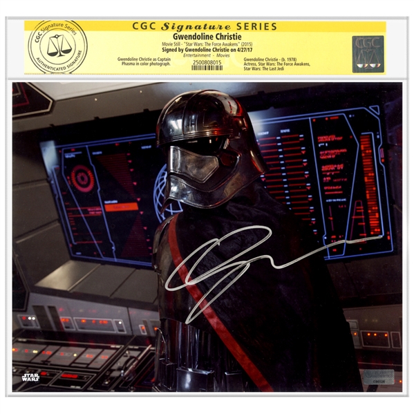Gwendoline Christie Autographed Star Wars: The Force Awakens Captain Phasma Starkiller 8x10 Photo * CGC Signature Series