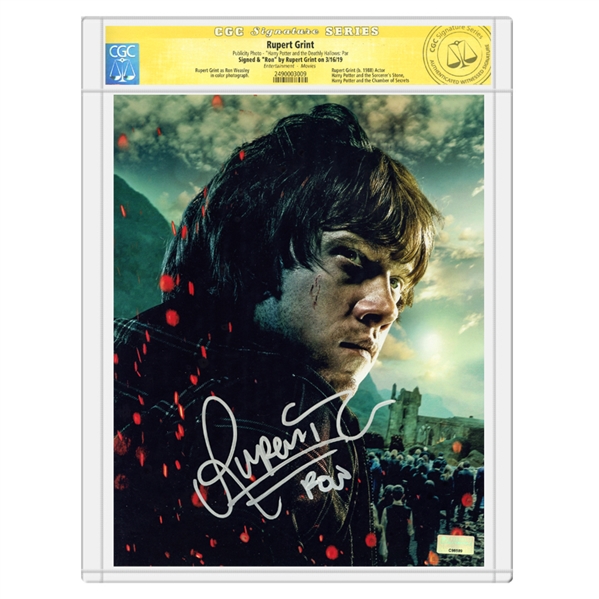 Rupert Grint Autographed Harry Potter Ron Weasley 8x10 Photo * CGC Signature Series