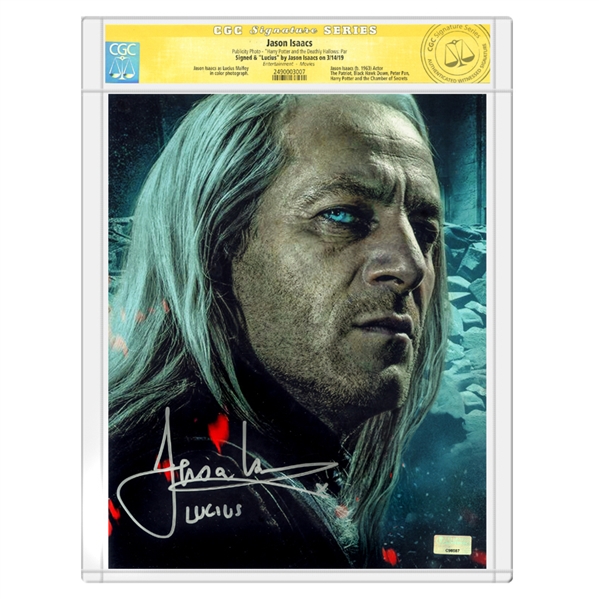 Jason Isaacs Autographed Harry Potter Lucius Malfoy 8x10 Photo * CGC Signature Series