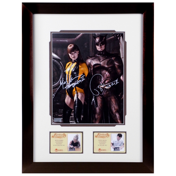 Malin Akerman, Patrick Wilson Autographed Watchmen Silk Spectre II and Nite Owl II 8x10 Framed Photo