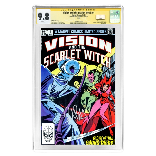 Paul Bettany Autographed 1982 Marvel Vision and The Scarlet Witch #1 CGC Signature Series 9.8 Mint