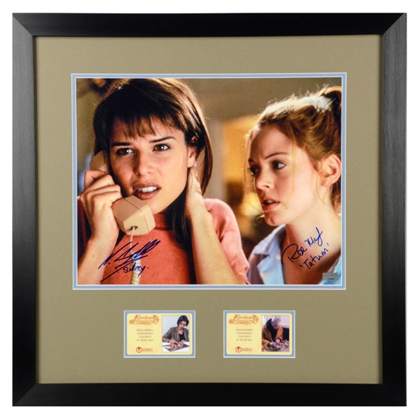Neve Campbell, Rose McGowan Autographed Scream Sidney Prescott and Tatum Riley 11x14 Framed Photo
