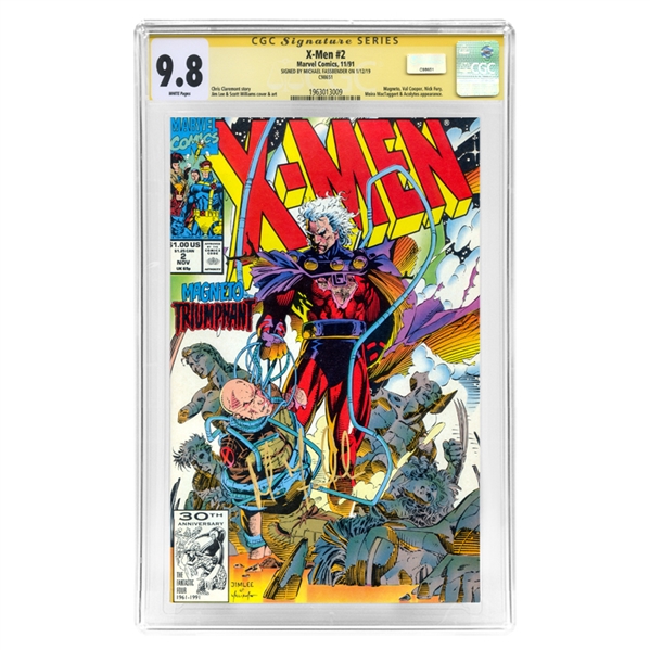 Michael Fassbender Autographed 1991 X-Men #2 CGC SS 9.8 Mint