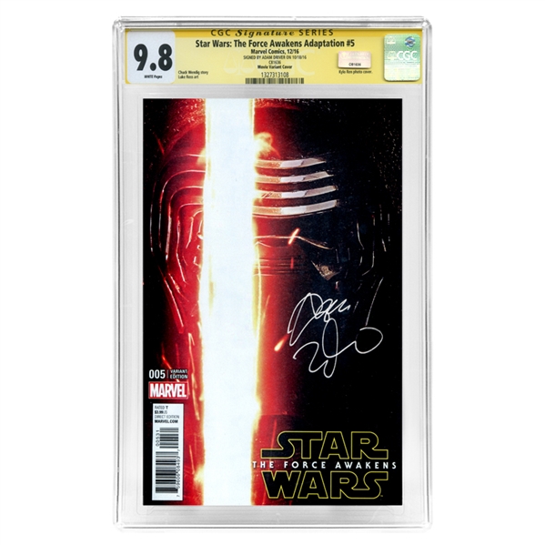 Adam Driver Autographed 2016 Star Wars: The Force Awakens #005 CGC SS 9.8 Photo Variant Cover