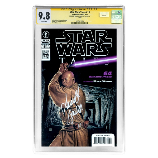 Samuel L. Jackson Autographed 2002 Star Wars Tales Mace Windu #13 CGC SS 9.8