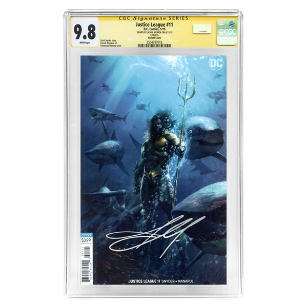 Jason Momoa Autographed 2019 Justice League #11 CGC Signature Series 9.8 Mint