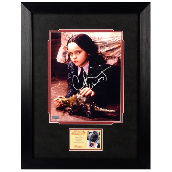 Christina Ricci Autographed The Addams Family Wednesday Addams 8x10 Framed Scene Photo