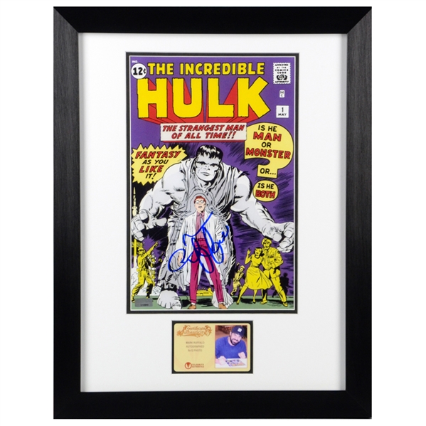 Mark Ruffalo Autographed The Incredible Hulk 8x12 Framed Comic Cover