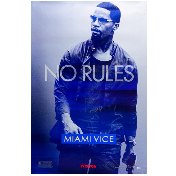 Jamie Foxx Autographed 2006 Miami Vice No Rules 27x40 Single-Sided Movie Poster