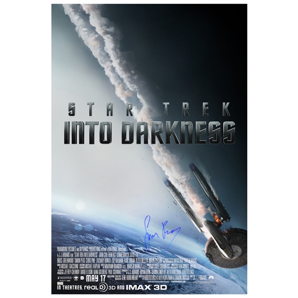 Simon Pegg Autographed 2013 Star Trek: Into Darkness 24x36 Single-Sided Movie Poster