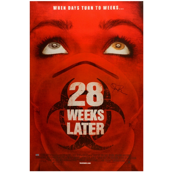  Jeremy Renner Autographed 2007 28 Weeks Later Original 27x40 Single-Sided Movie Poster