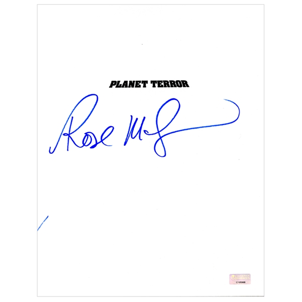 Rose McGowan Autographed 2007 Planet Terror Script Cover