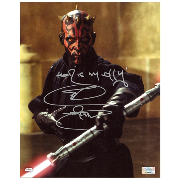 Ray Park Autographed Star Wars The Phantom Menace Darth Maul 8x10 Photo