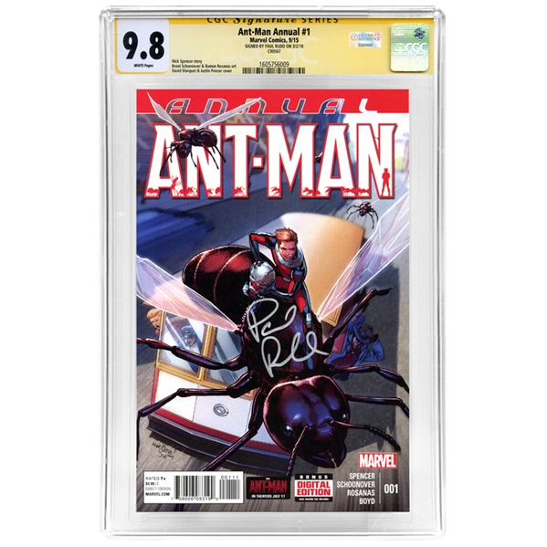 Paul Rudd Autographed Ant-Man Annual #1 CGC SS 9.8