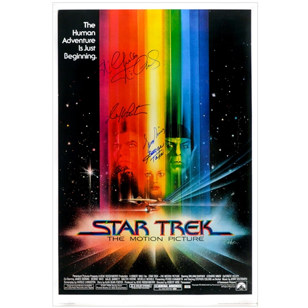 Leonard Nimoy, William Shatner, George Takei, Walter Koenig, Nichelle Nichols Cast Autographed 1979 Star Trek: The Motion Picture 27x40 Movie Poster