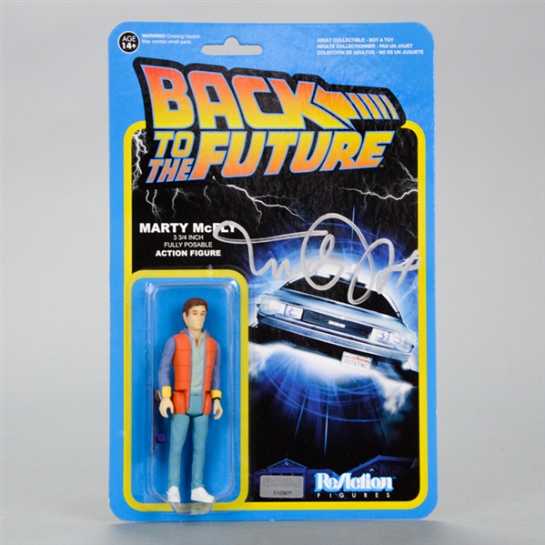 Michael J. Fox Autographed Back to the Future Marty McFly 3 3/4 Inch Fully Posable Action Figure