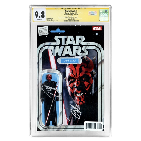Ray Park Autographed 2017 Darth Maul #1 Action Figure Variant Cover CGC SS 9.8 Mint with Darth Maul Inscription