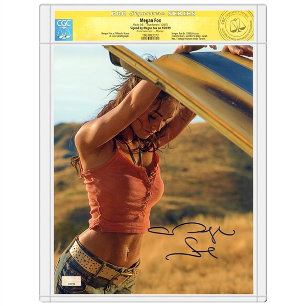 Megan Fox Autographed Transformers Mikaela 8×10 Scene Photo * CGC Signature Series