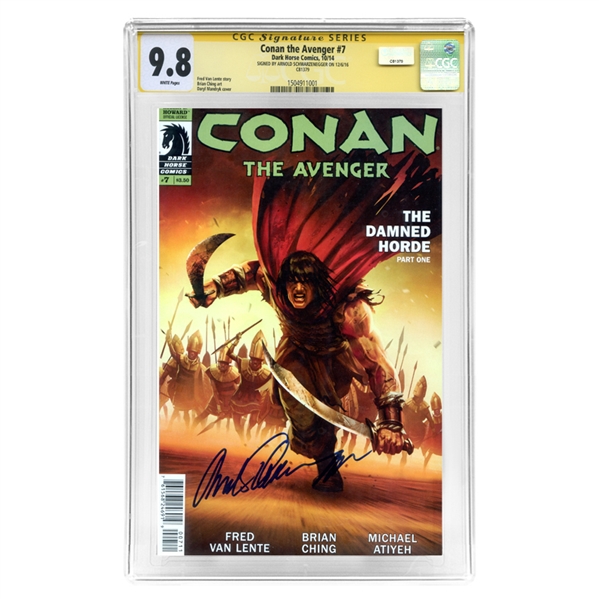 Arnold Schwarzenegger Autographed 2014 Conan the Avenger #7 CGC SS Signature Series 9.8 Mint