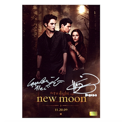 Cameron Bright and Christopher Heyerdahl Autographed 8×12 New Moon Poster Photo