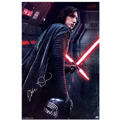 Adam Driver Autographed 2017 Star Wars: The Last Jedi Kylo Ren 22x34 Single-Sided Poster