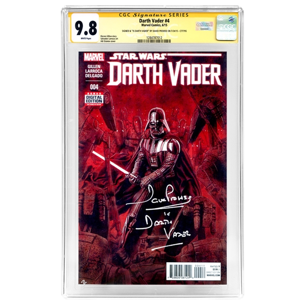David Prowse Autographed Star Wars Darth Vader #4 CGC Signature Series 9.8 Mint