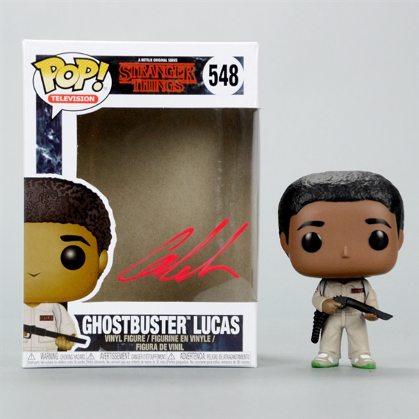 Caleb McLaughlin Autographed Stranger Things Ghostbuster Lucas POP Vinyl Figure #548
