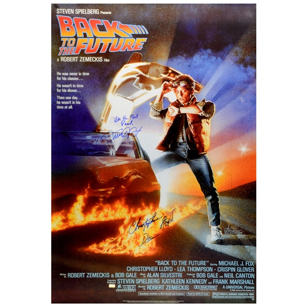 Michael J. Fox, Christopher Lloyd Autographed Back to the Future 27x39 Poster