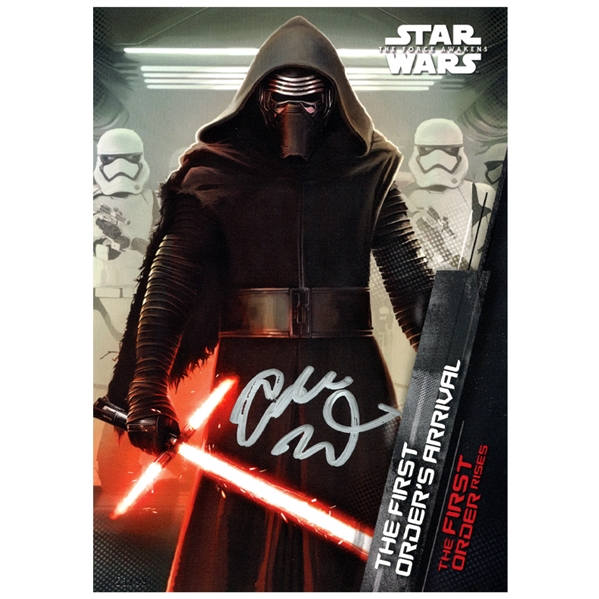 Adam Driver Autographed Star Wars Kylo Ren The First Orders Arrival 5x7 Trading Card