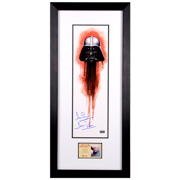 David Prowse Autographed Caleb King Star Wars Darth Vader 5.5x17 Framed Print