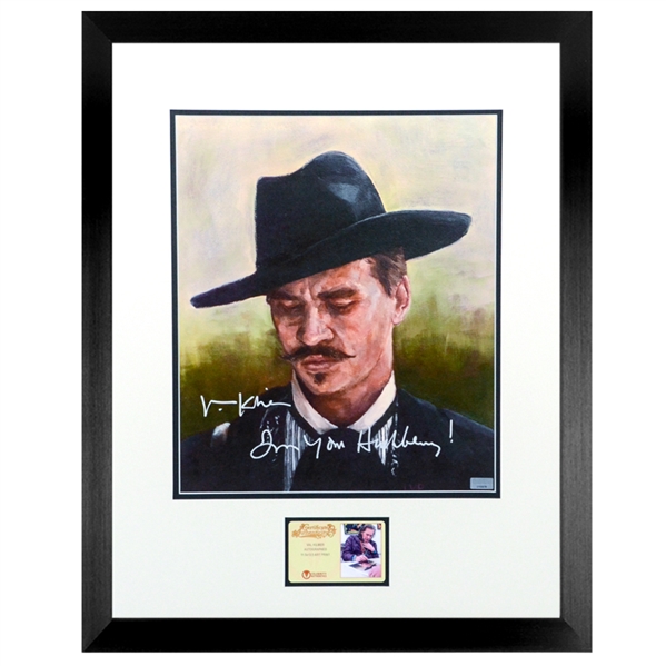 Val Kilmer Autographed Louie Van Patten Tombstone Doc Holliday 13x19 Framed Print