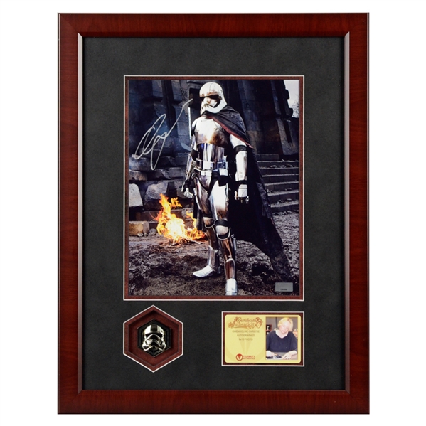 Gwendoline Christie Autographed Star Wars Captain Phasma 8x10 Photo Framed with Pin