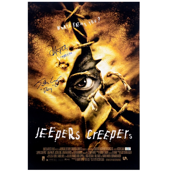 Justin Long, Gina Philips Autographed Jeepers Creepers 16x24 Movie Poster