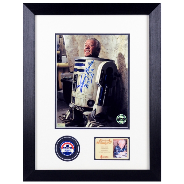 Kenny Baker Autographed Star Wars 8x10 Photo Framed With Pin